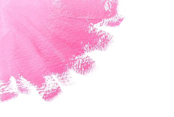 Penseelstreek textuur roze aquarel geïsoleerd op een wit — Stockfoto