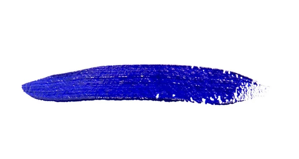 Pinselstrich Textur blaues Aquarell isoliert auf einem weißen — Stockfoto