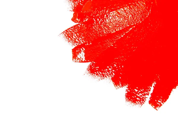 Paint brush stroke texture red watercolor isolated on a white — Stock Photo, Image