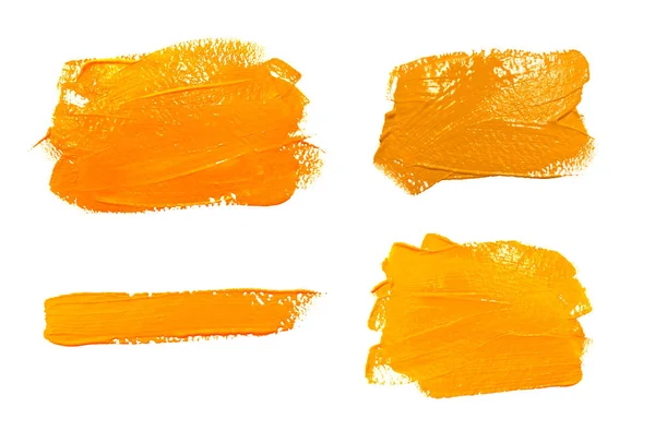 Sammlung von Fotos Farbe Pinselstrich Textur ocker gelb wat — Stockfoto