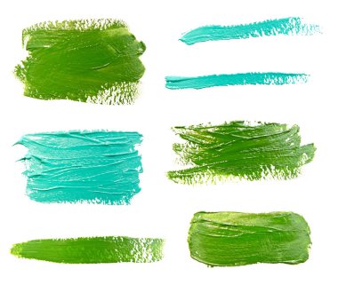 Fotoğraf koleksiyonu fırça darbesi dokusu yeşil suluboya