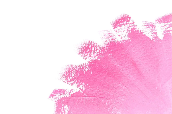 Penseelstreek textuur roze aquarel geïsoleerd op een wit — Stockfoto