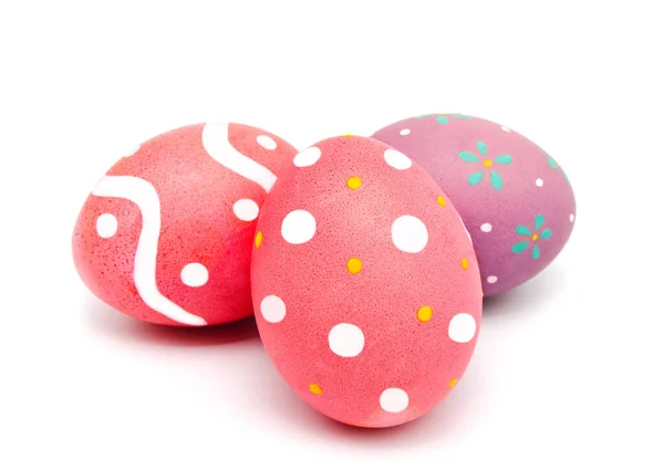 Tökéletes színes kézzel készített festett húsvéti tojás izolált — Stock Fotó