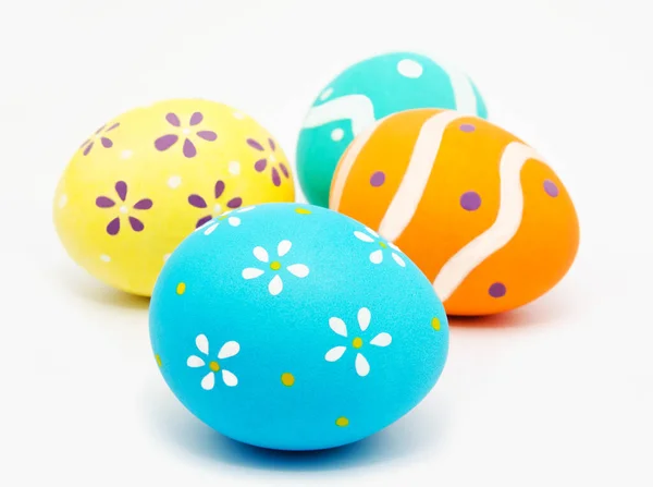 完美色彩艳丽的手工彩绘复活节彩蛋 — 图库照片