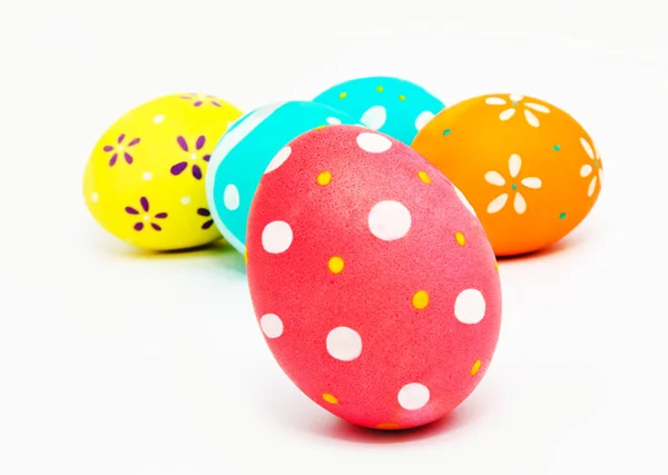 完美色彩艳丽的手工彩绘复活节彩蛋 — 图库照片