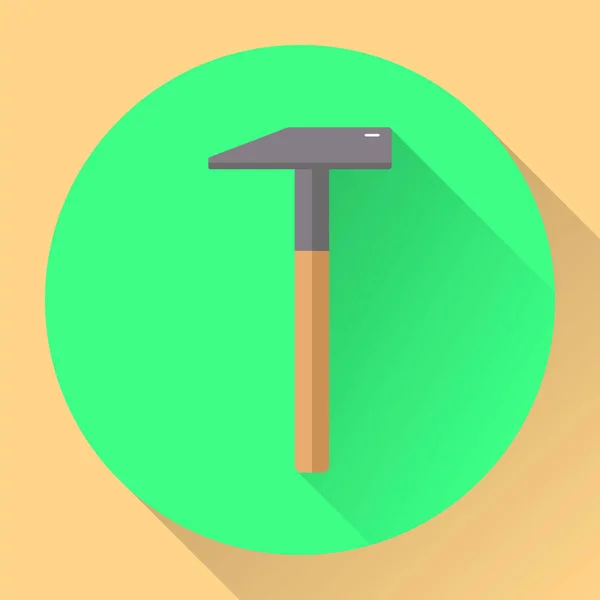 Vector flat icon, hammer — Stock Vector