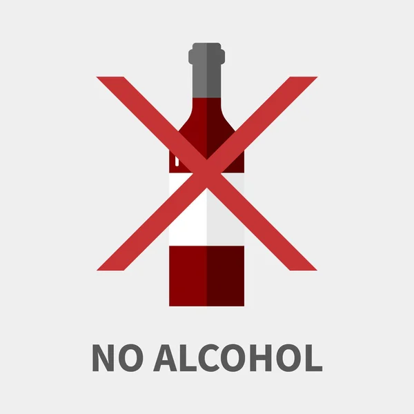 Vector sign no alcohol — Stock Vector