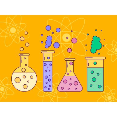 şişesi sıvılar, Hat sanatı, kabarcıklar, ch ile vektör çizim