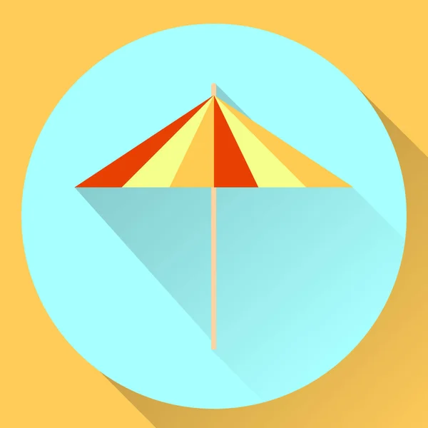 Vecteur rond plat icône parapluie cocktail — Image vectorielle