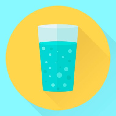 vektör düz simgesi bardak su