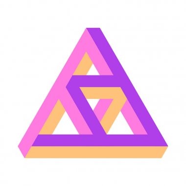 Penrose üçgeni, triforce vektör çizim