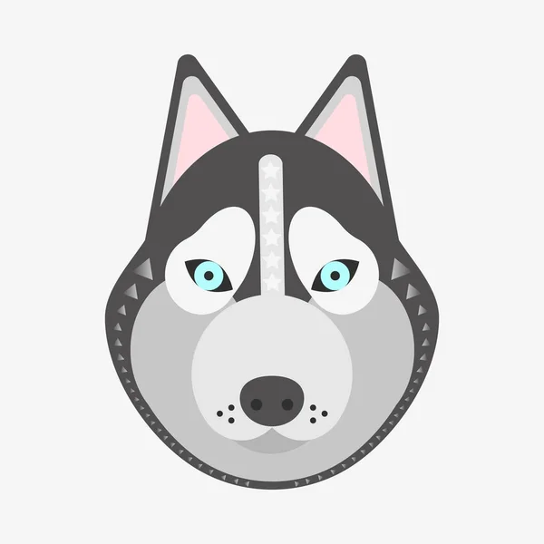 ハスキー犬のベクトル図 — ストックベクタ