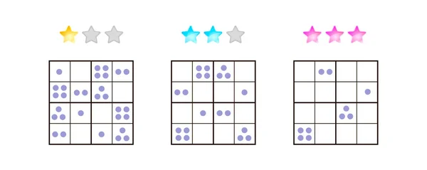 Ilustración vectorial. Sudoku para niños con fotos en diferentes — Archivo Imágenes Vectoriales