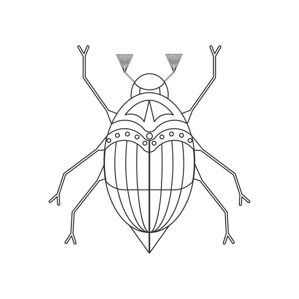 Libro para colorear para niños. ilustración vectorial del escarabajo mayo — Vector de stock