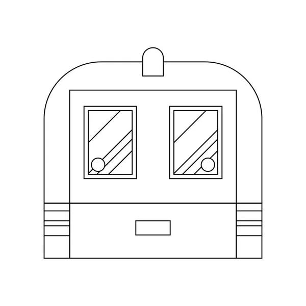 Libro para colorear para niños. Ilustración vectorial. tren subterráneo, m — Archivo Imágenes Vectoriales