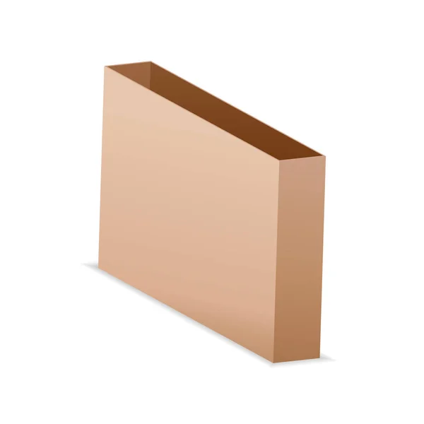 Vector illustration. realistic 3D cardboard box. mockup for desi — Stock Vector