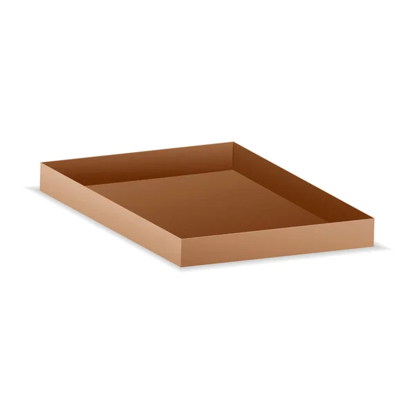 Vector illustration. realistic 3D cardboard box. mockup for desi — Stock Vector