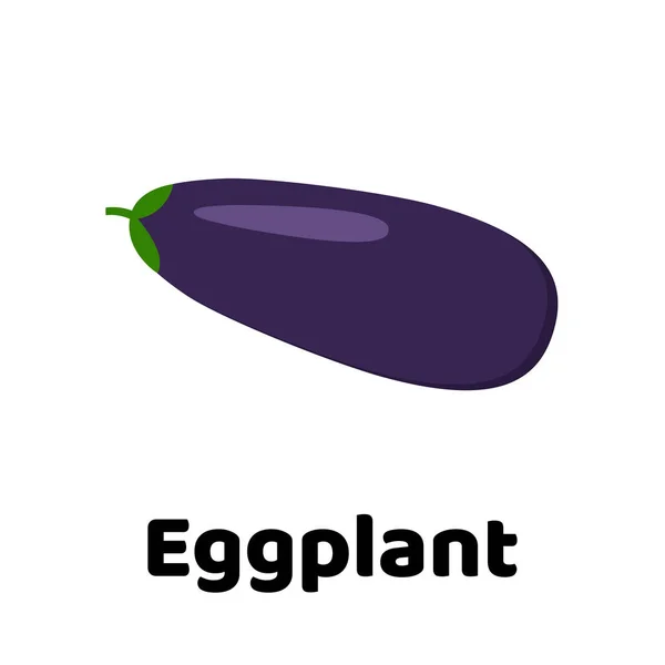 Vectorillustratie. Plantaardige. Aubergine — Stockvector