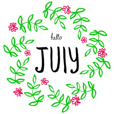 Vektör çizim. Hat. El yazı çekilmiş. Merhaba ju