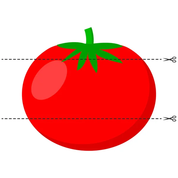 Ilustración vectorial. Un juego para niños en edad preescolar. Corte t — Archivo Imágenes Vectoriales