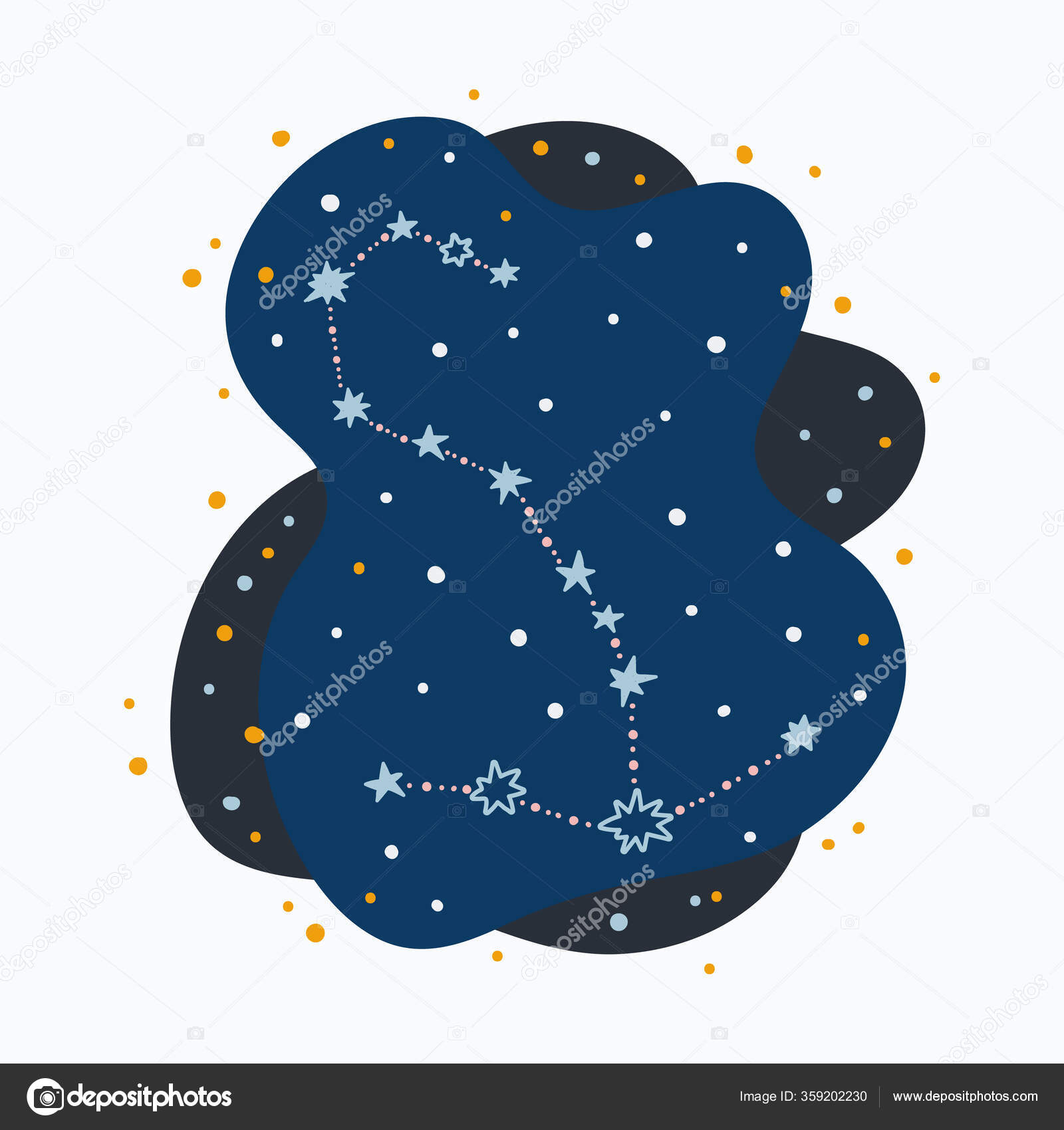 かわいい星座星座の黄道帯 落書きや手描きの星や点が抽象空間に描かれている ベクターイラスト ストックベクター C Sandstorm かわいい星座星座の黄道帯 落書きや手描きの星や点が抽象空間に描かれている ベクターイラスト ストックベクター C Sandstorm
