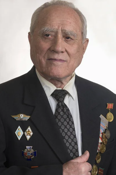 Portrait of a veteran of the Great Patriotic War — Stock Photo, Image