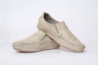 Bej erkekler loafer'lar