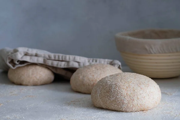 Pâte Sur Ferment Naturel Seigle Avec Bran Vivant Naturel Sans — Photo