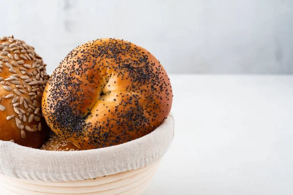 Hausgemachte Frische Brötchen Für Sandwiches Und Burger — Stockfoto