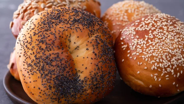 Hausgemachte Frische Brötchen Für Sandwiches Und Burger — Stockfoto