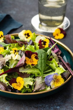 Bahar salatası, roka, bitki ve çiçek..