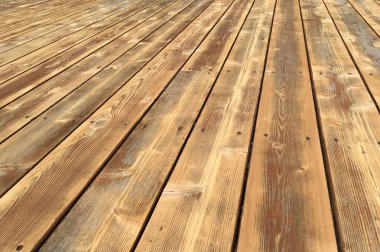 Sanded Wood Deck Prepared for Staining clipart