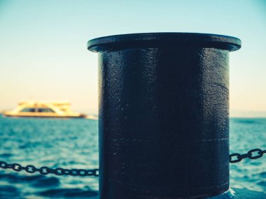 Baba bir feribot Konstanz Gölü üzerinde