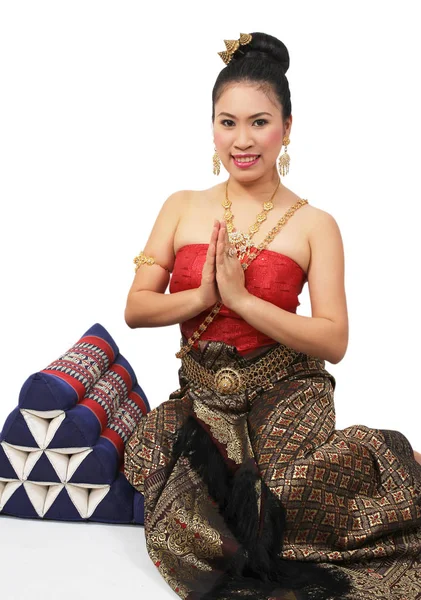 Kobieta w strój tajski — Zdjęcie stockowe