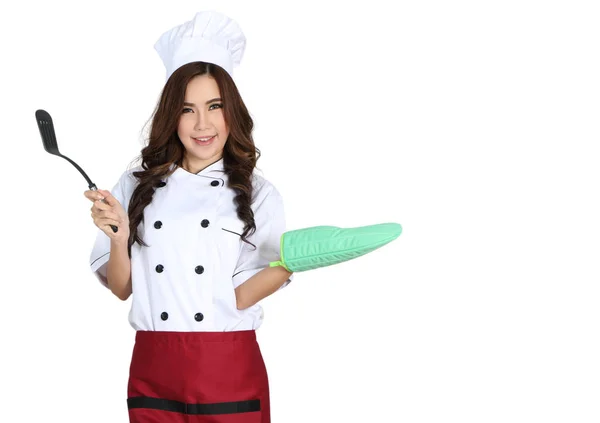 Mujer joven chef —  Fotos de Stock