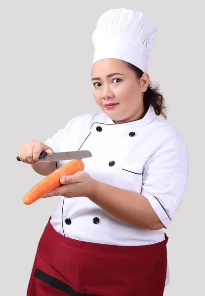 Aziatische vrouw chef-kok — Stockfoto