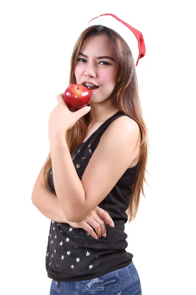 Mujer y sombrero rojo —  Fotos de Stock