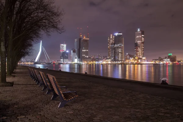 Rotterdam şehir manzarası nightshot