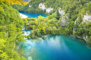 Plitvice Gölleri ve şelaleler, Hırvatistan havadan görünümü