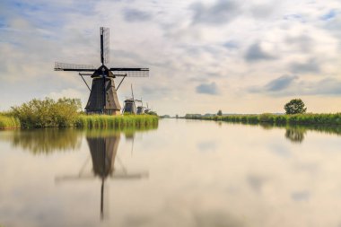 Geleneksel Hollanda yel değirmenleri doğal dünya Unesco mirası