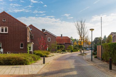 Cuijk, Hollanda 'da mahalle sokak manzarası