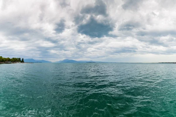 Bad weather over lake Garda, Desenzano, Brescia, Lombardy, Italy