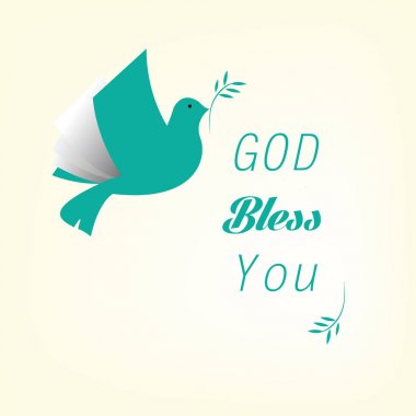 Güvercin illüstrasyon İncil fiiller ile