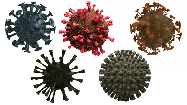 Bir grup virüs hücresi, Coronavirus 2019 salgını (covid19), Wuhan - Çin virüsü enfeksiyonu karanlık arka plan, kendini karantina, koronavirüs salgını konsepti, 3 boyutlu illüstrasyon. Boşluk afişini kopyala.