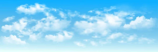 Fundo com nuvens no céu azul — Vetor de Stock