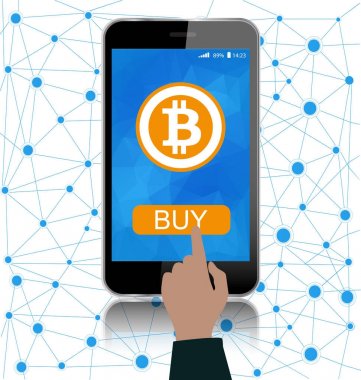 Bitcoin para birimi ile Smartphone