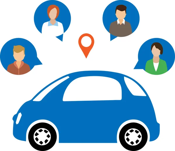 Concetto di car sharing — Vettoriale Stock