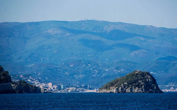 Bergeggi eiland, Ligurië-Italië — Stockfoto
