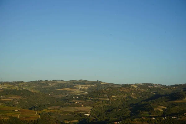 Vista das colinas de Langhe — Fotografia de Stock