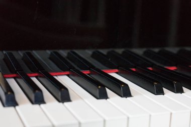 Bir piyanonun klavyesi